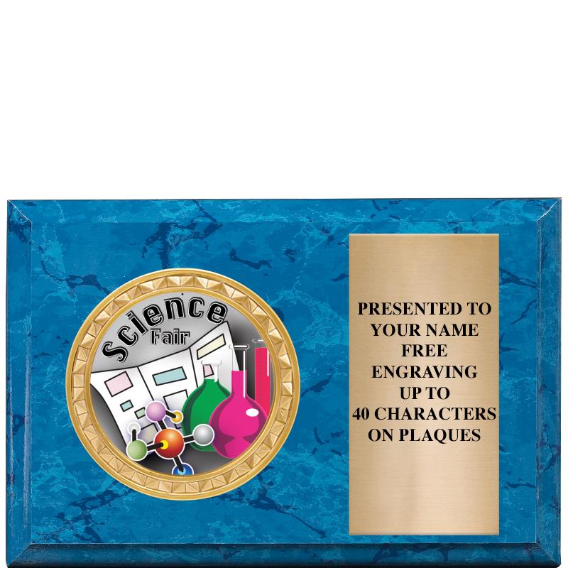 6" X 4" BLUE MBL INSERT PLQ