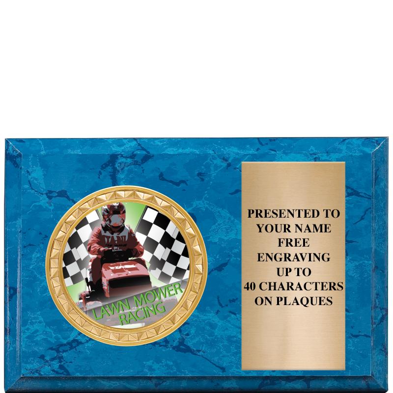 6" X 4" BLUE MBL INSERT PLQ