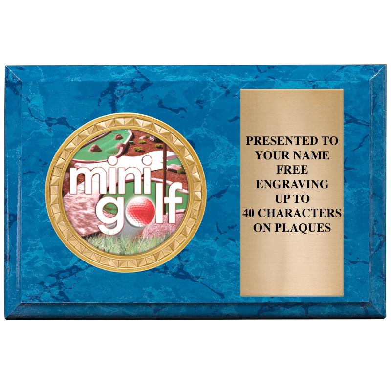 6" X 4" BLUE MBL INSERT PLQ