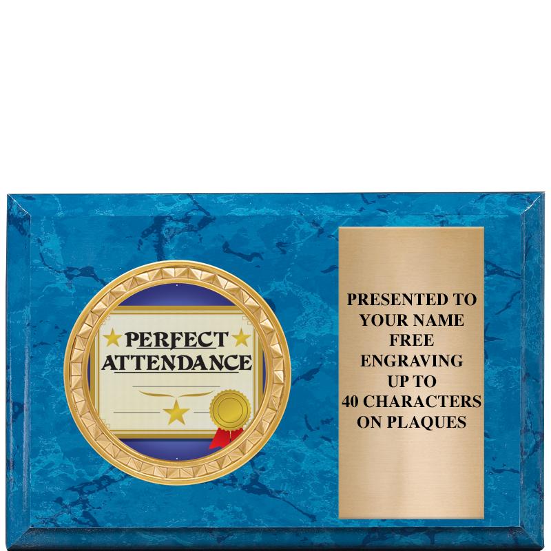 6" X 4" BLUE MBL INSERT PLQ