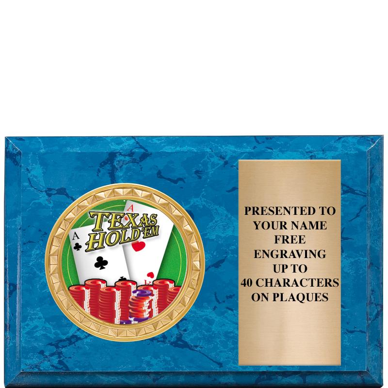 6" X 4" BLUE MBL INSERT PLQ