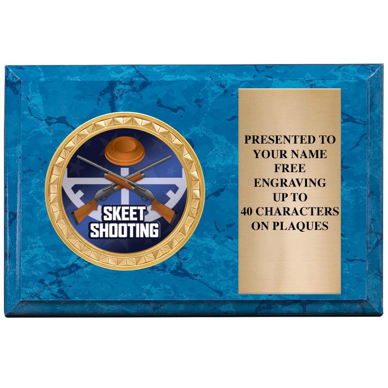 6" X 4" BLUE MBL INSERT PLQ