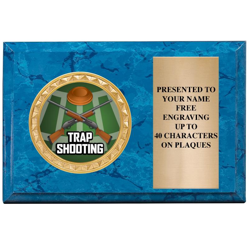 6" X 4" BLUE MBL INSERT PLQ