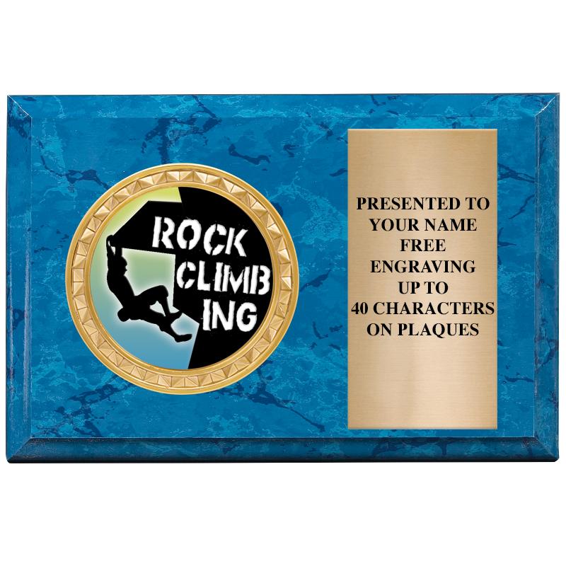 6" X 4" BLUE MBL INSERT PLQ