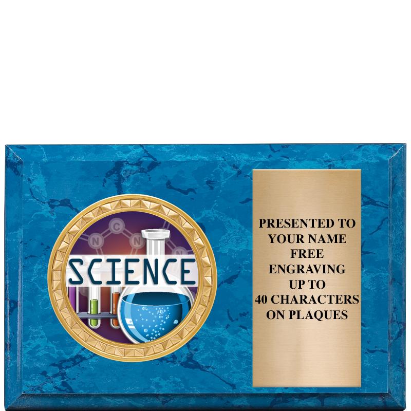 6" X 4" BLUE MBL INSERT PLQ