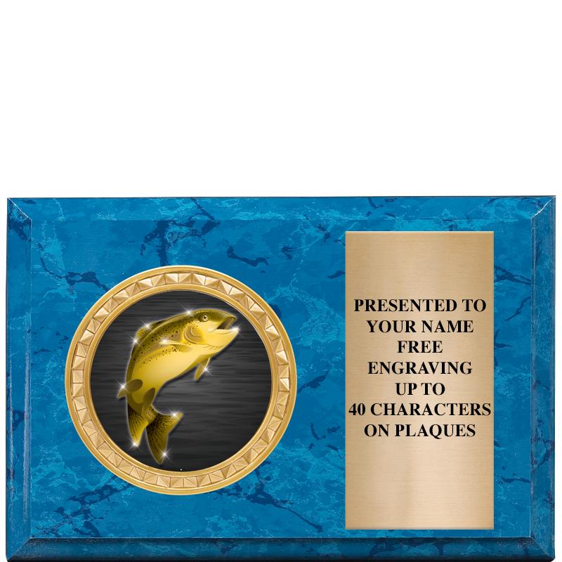 6" X 4" BLUE MBL INSERT PLQ