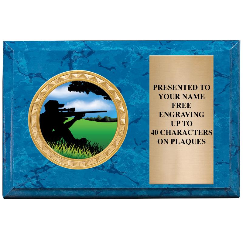 6" X 4" BLUE MBL INSERT PLQ