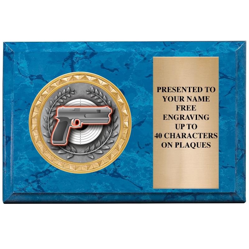 6" X 4" BLUE MBL INSERT PLQ