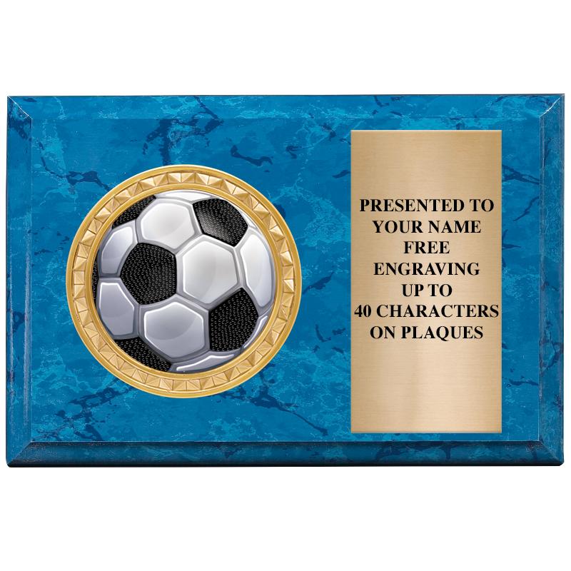 6" X 4" BLUE MBL INSERT PLQ