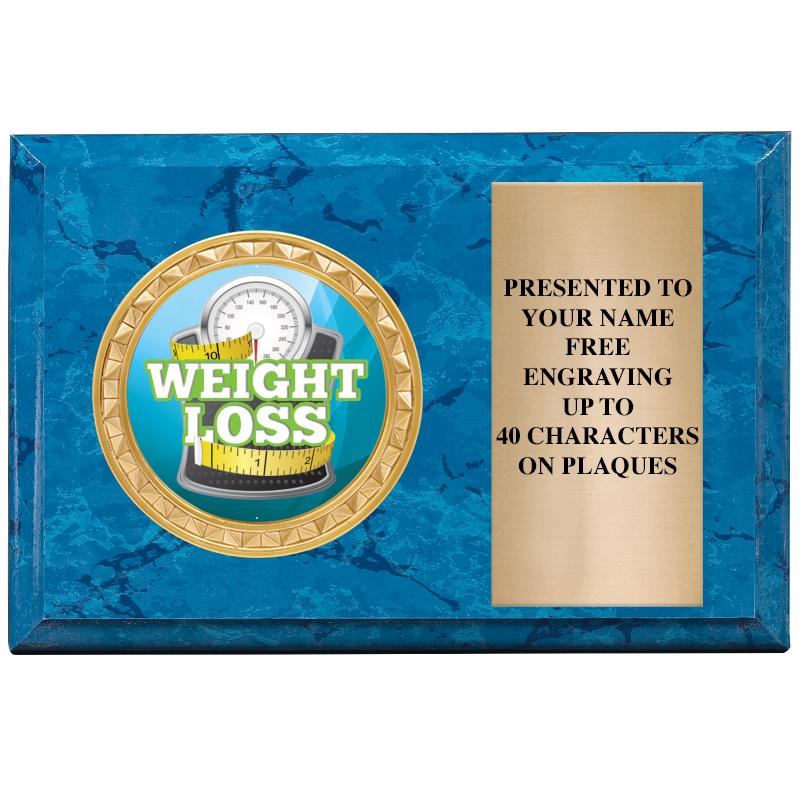 6" X 4" BLUE MBL INSERT PLQ