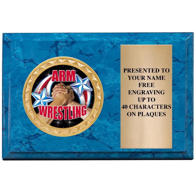 6" X 4" BLUE MBL INSERT PLQ