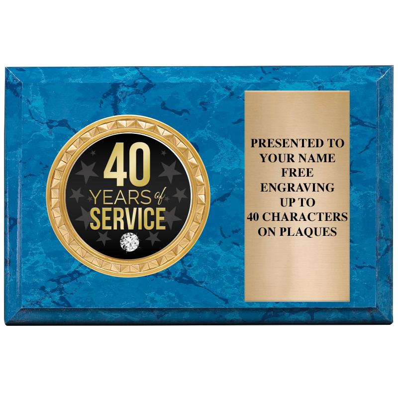 6" X 4" BLUE MBL INSERT PLQ