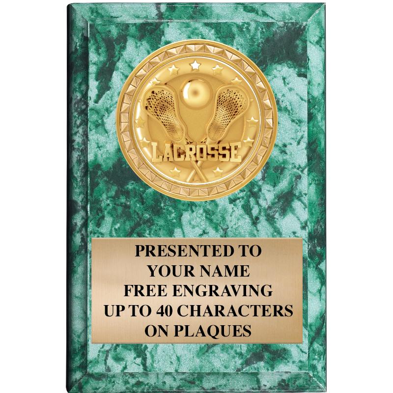 4" X 6" GREEN MBL INSERT PLQ