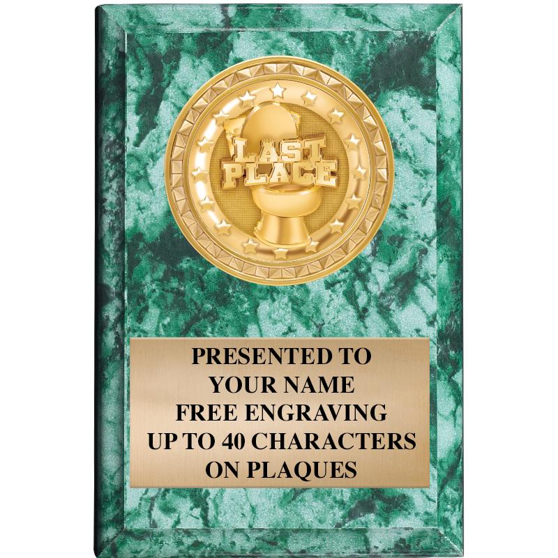 4" X 6" GREEN MBL INSERT PLQ