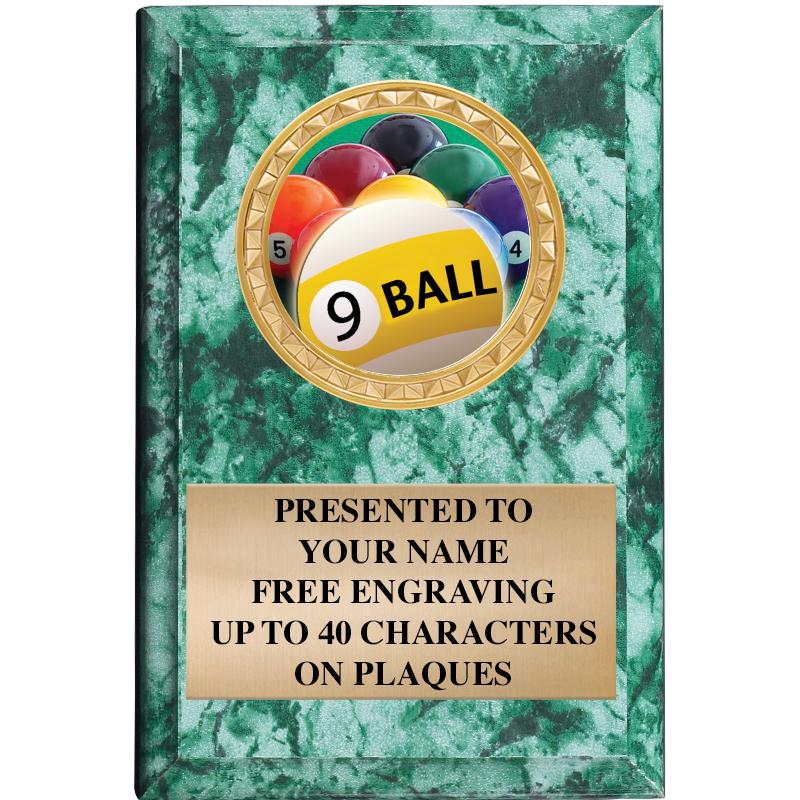 4" X 6" GREEN MBL INSERT PLQ