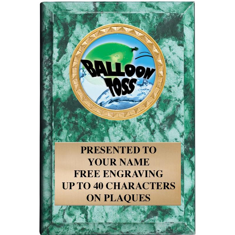 4" X 6" GREEN MBL INSERT PLQ