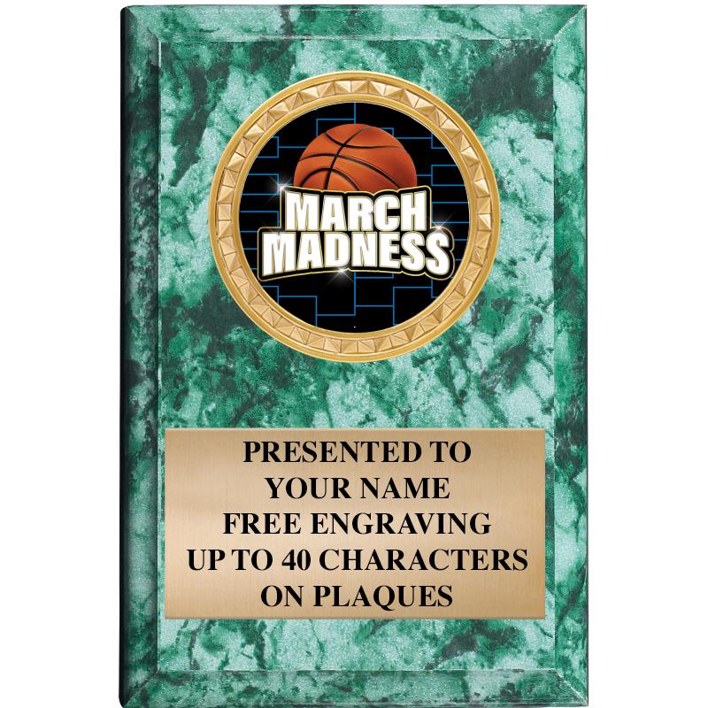 4" X 6" GREEN MBL INSERT PLQ