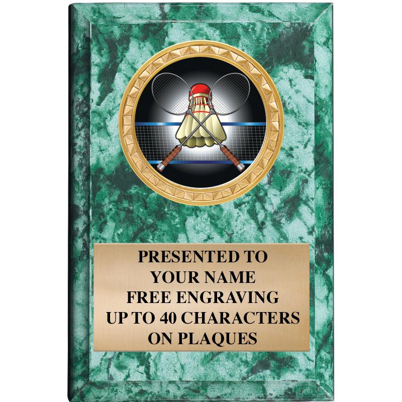 4" X 6" GREEN MBL INSERT PLQ