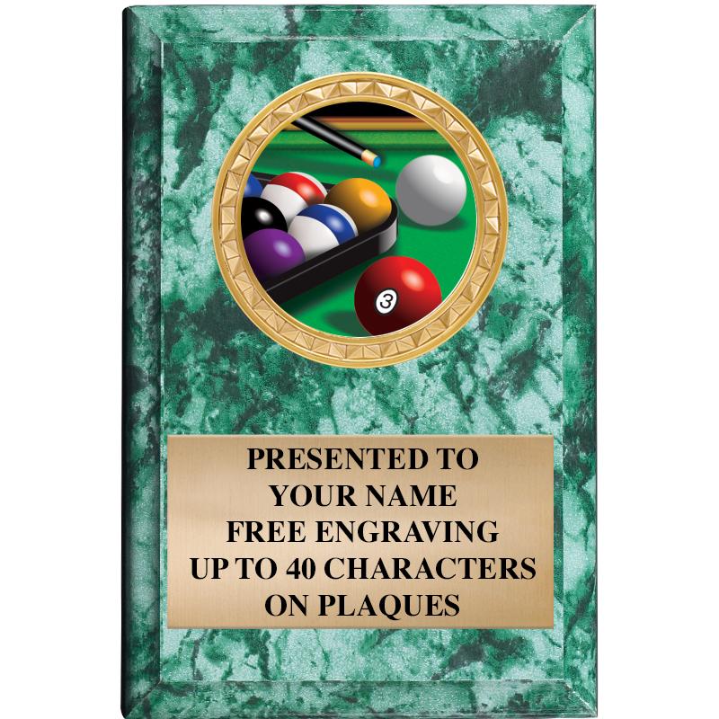 4" X 6" GREEN MBL INSERT PLQ