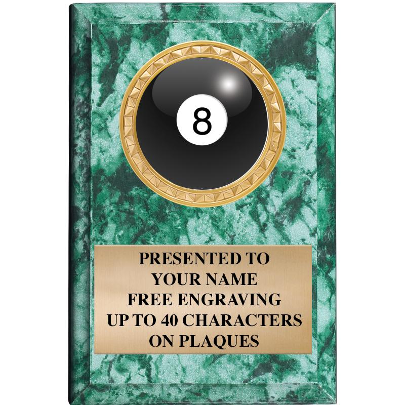 4" X 6" GREEN MBL INSERT PLQ