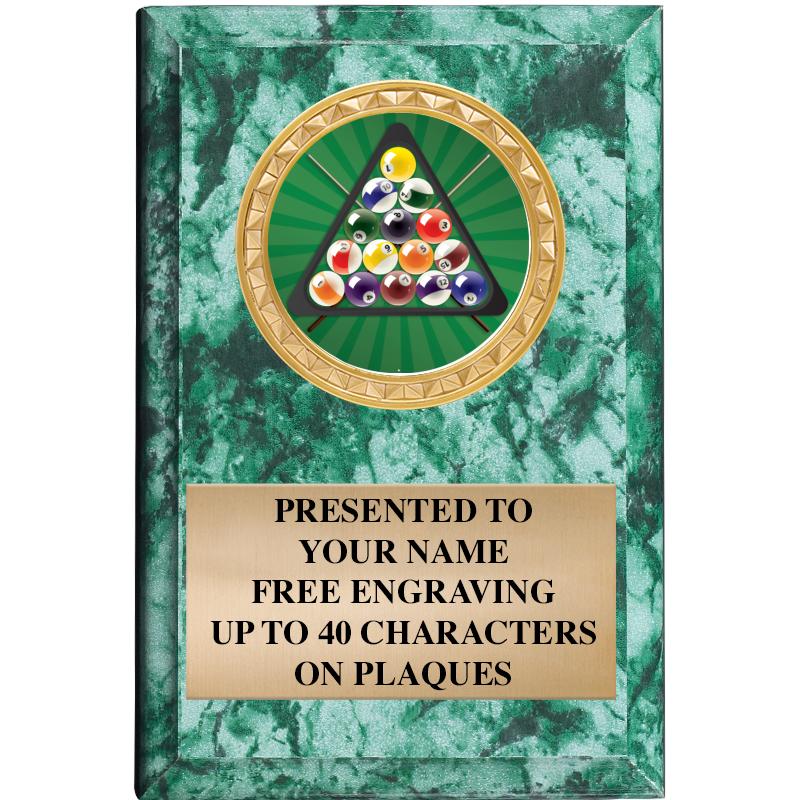 4" X 6" GREEN MBL INSERT PLQ