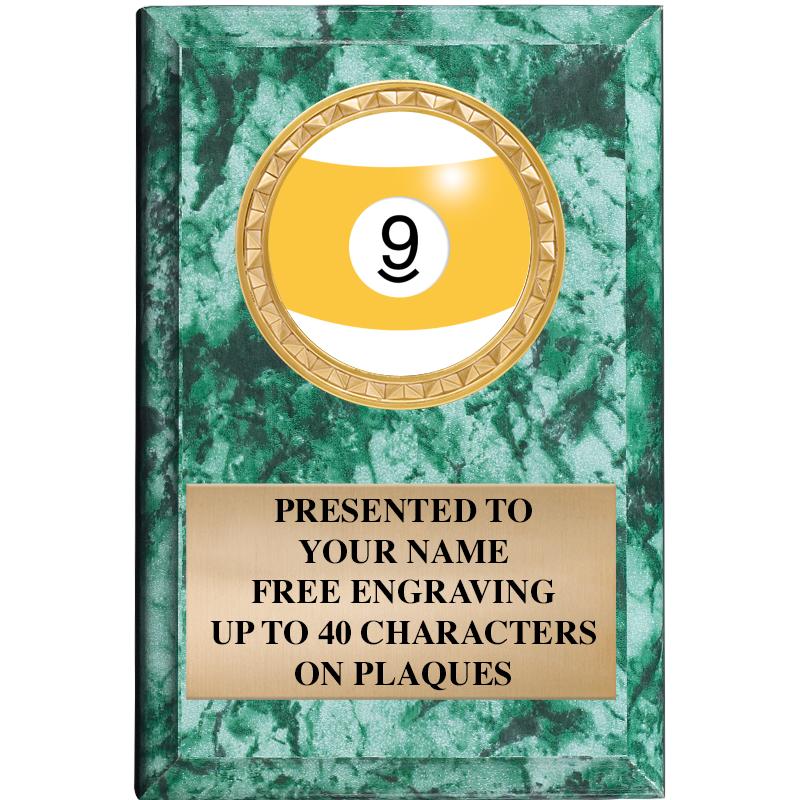 4" X 6" GREEN MBL INSERT PLQ