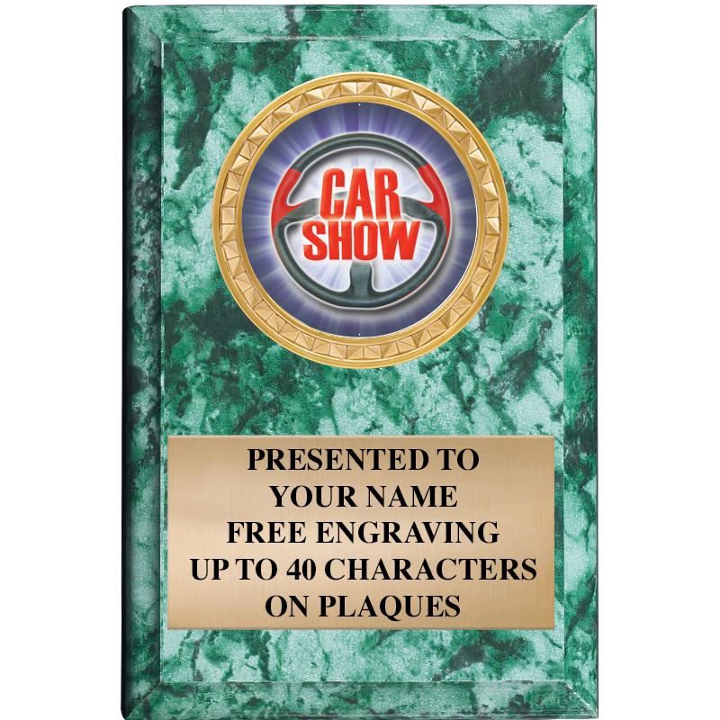 4" X 6" GREEN MBL INSERT PLQ