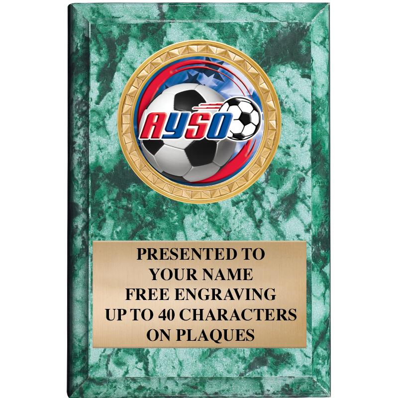 4" X 6" GREEN MBL INSERT PLQ