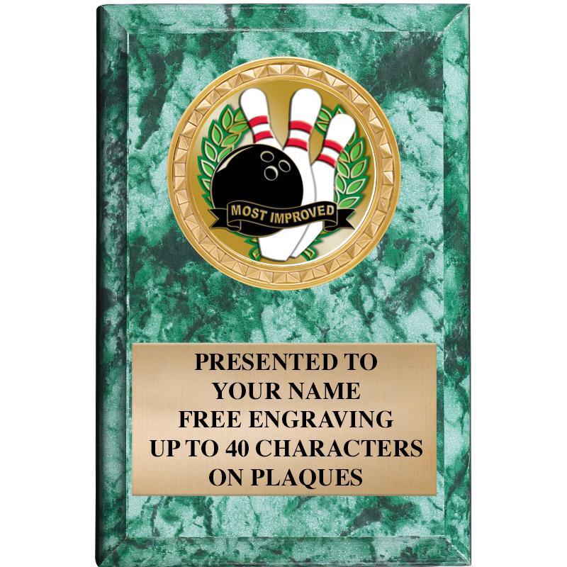 4" X 6" GREEN MBL INSERT PLQ