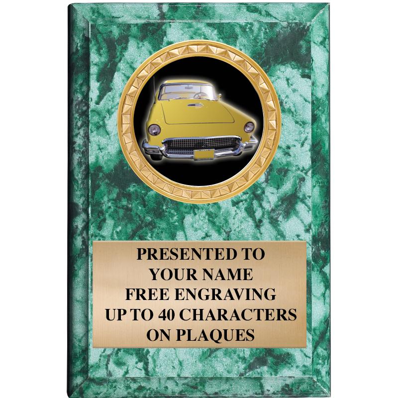 4" X 6" GREEN MBL INSERT PLQ