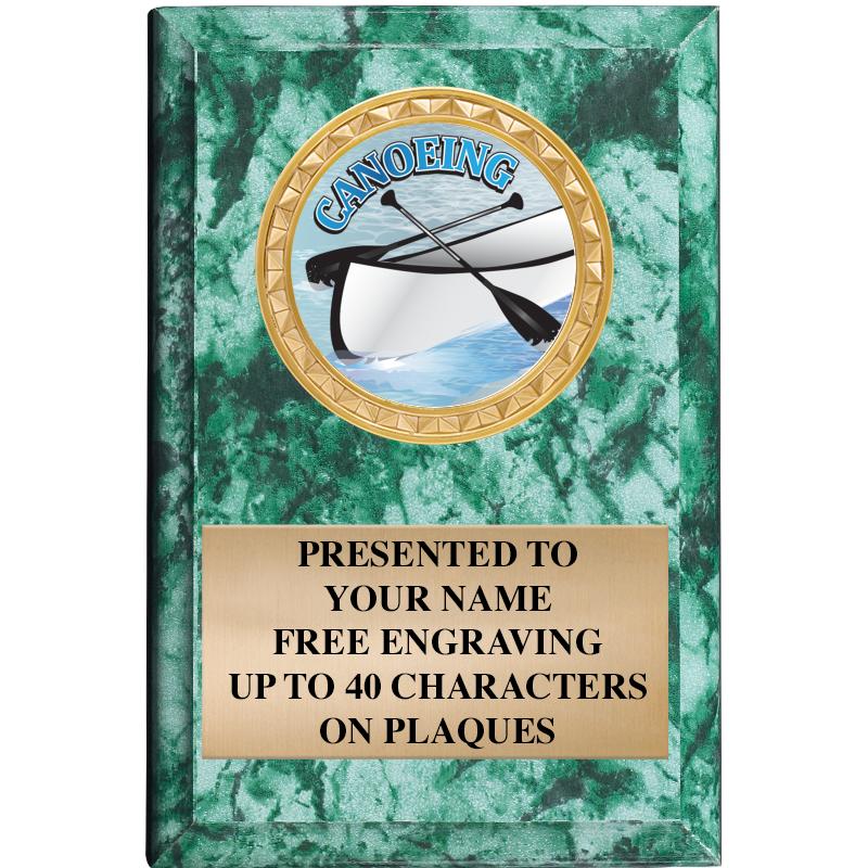 4" X 6" GREEN MBL INSERT PLQ