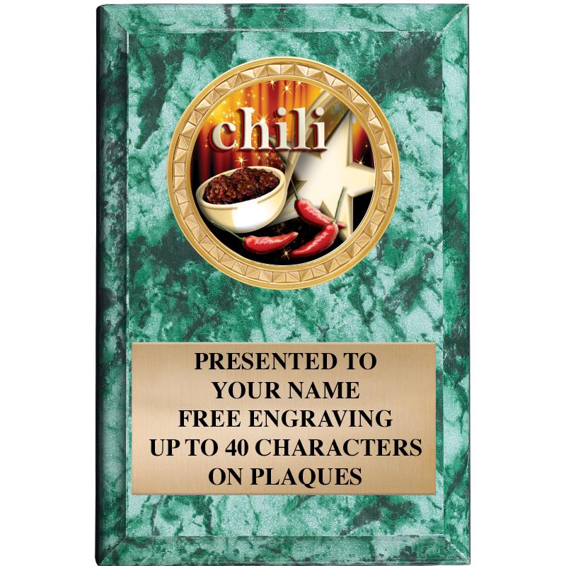 4" X 6" GREEN MBL INSERT PLQ