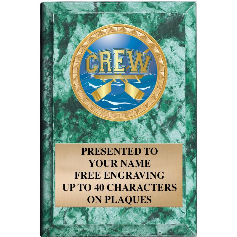 4" X 6" GREEN MBL INSERT PLQ