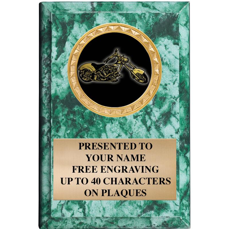 4" X 6" GREEN MBL INSERT PLQ