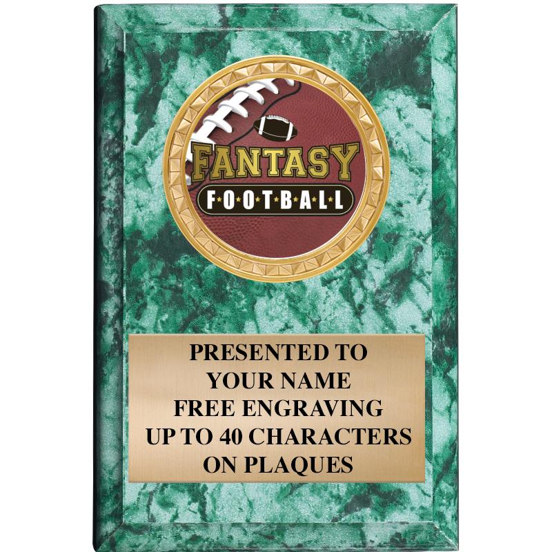 4" X 6" GREEN MBL INSERT PLQ