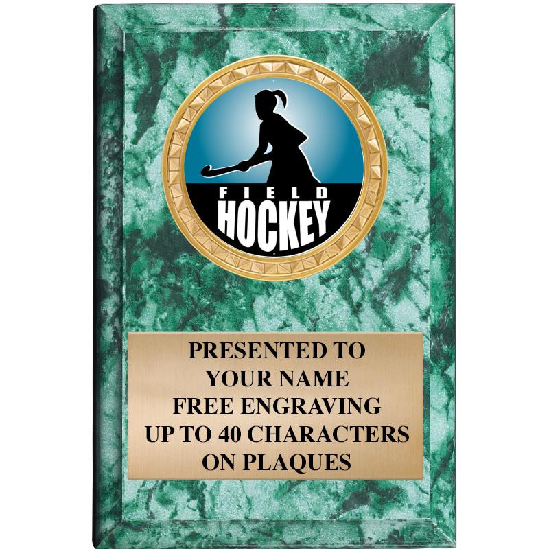 4" X 6" GREEN MBL INSERT PLQ