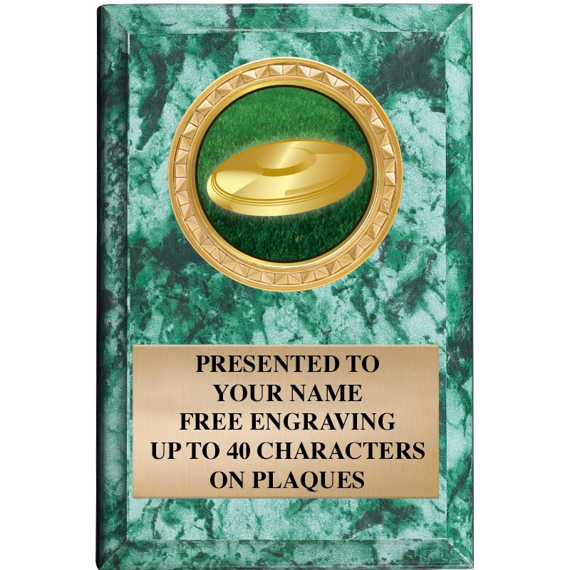 4" X 6" GREEN MBL INSERT PLQ