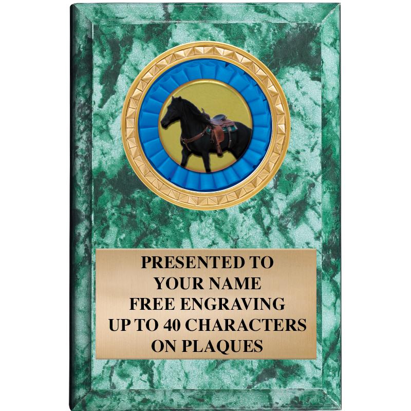 4" X 6" GREEN MBL INSERT PLQ