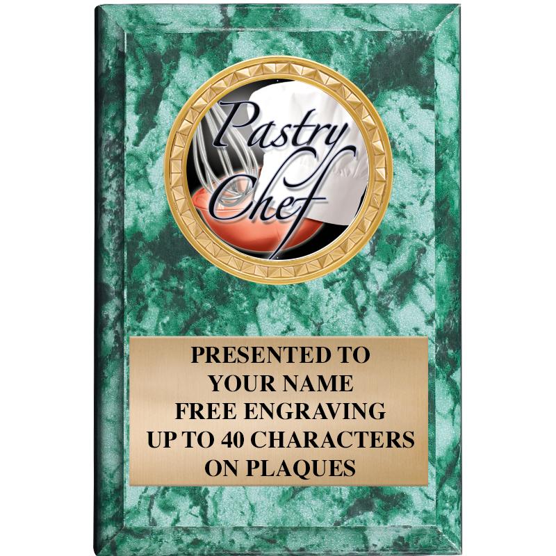 4" X 6" GREEN MBL INSERT PLQ