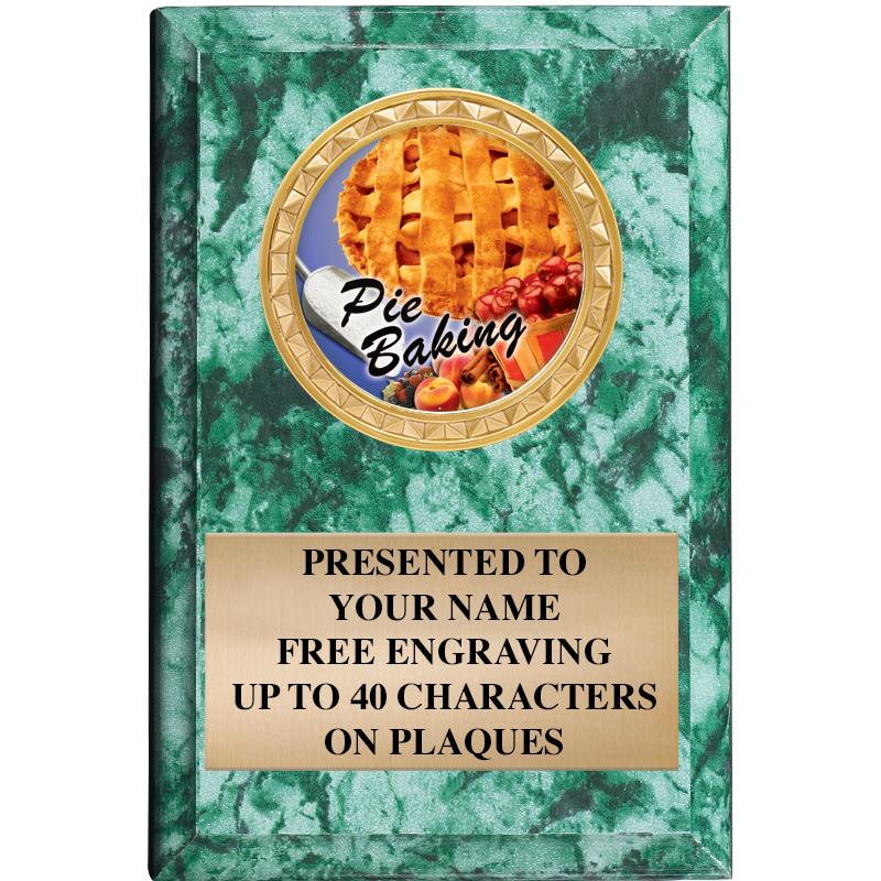 4" X 6" GREEN MBL INSERT PLQ