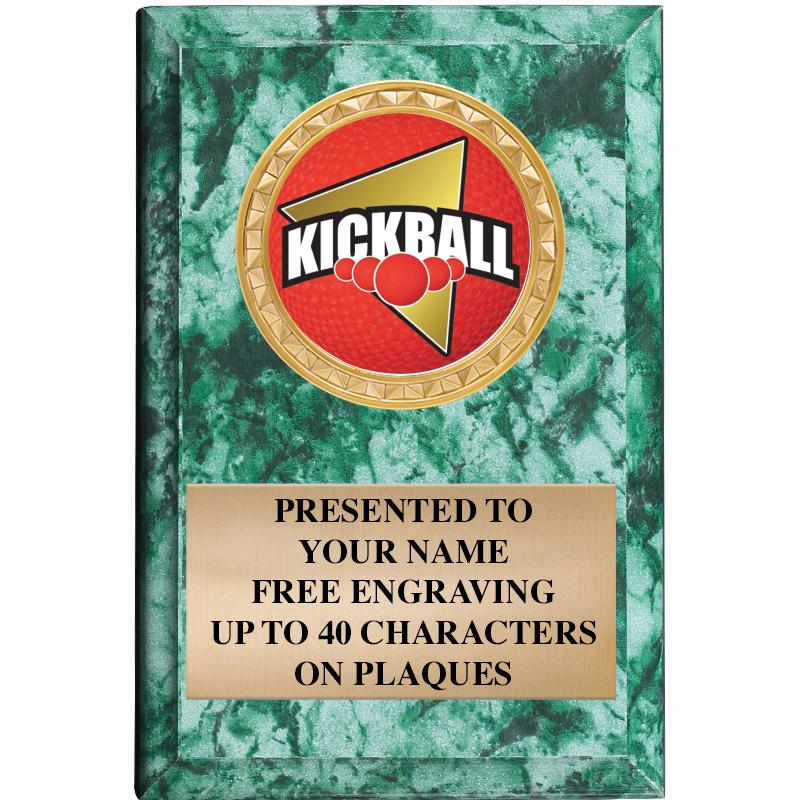 4" X 6" GREEN MBL INSERT PLQ