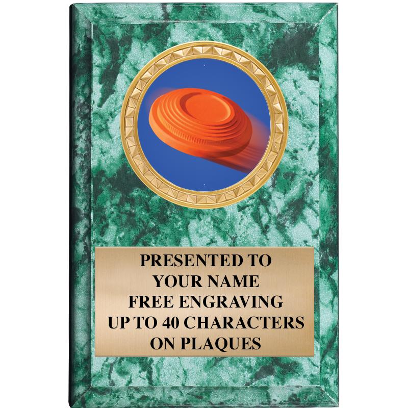 4" X 6" GREEN MBL INSERT PLQ