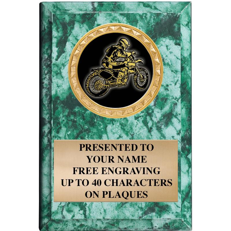 4" X 6" GREEN MBL INSERT PLQ