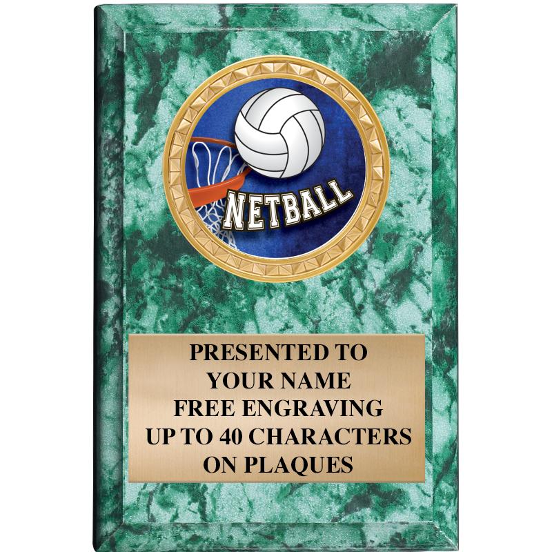 4" X 6" GREEN MBL INSERT PLQ