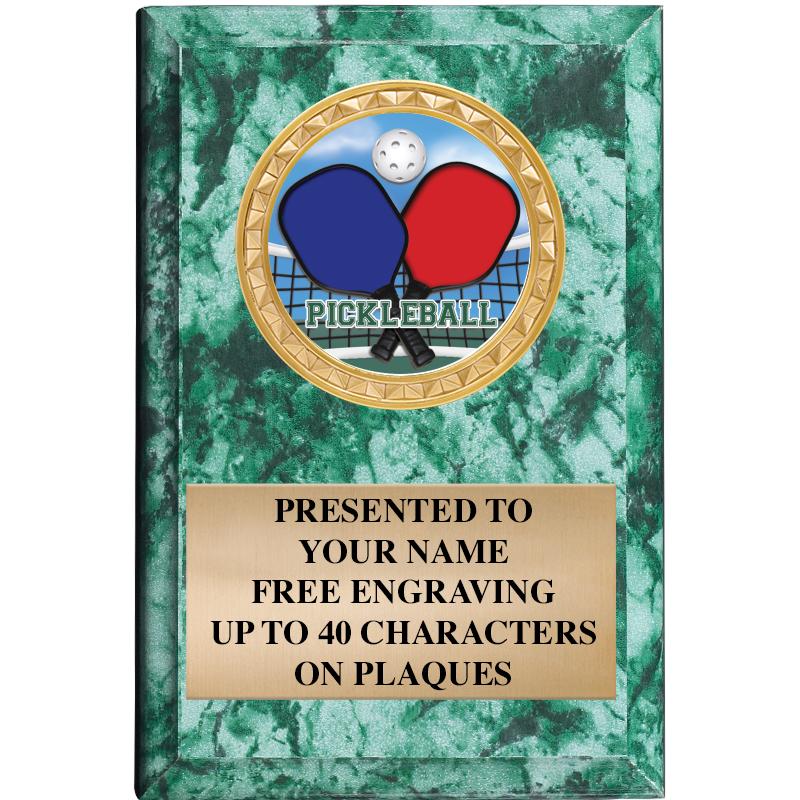 4" X 6" GREEN MBL INSERT PLQ