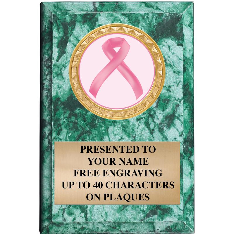 4" X 6" GREEN MBL INSERT PLQ