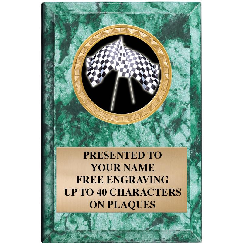 4" X 6" GREEN MBL INSERT PLQ