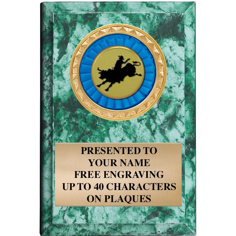 4" X 6" GREEN MBL INSERT PLQ