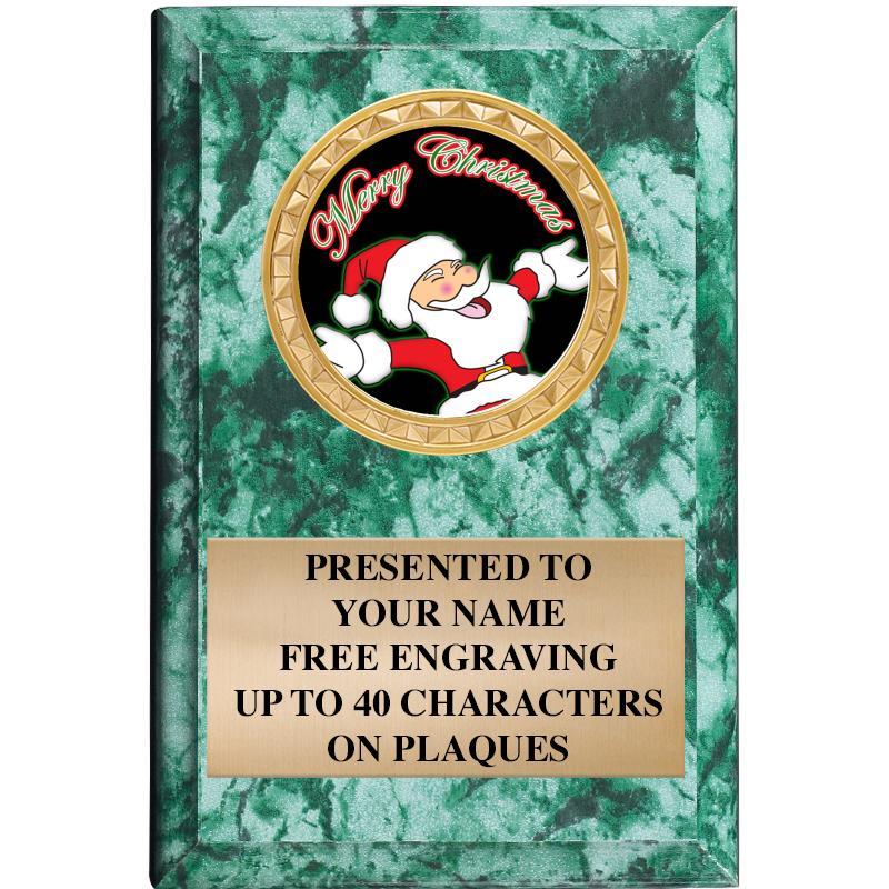 4" X 6" GREEN MBL INSERT PLQ