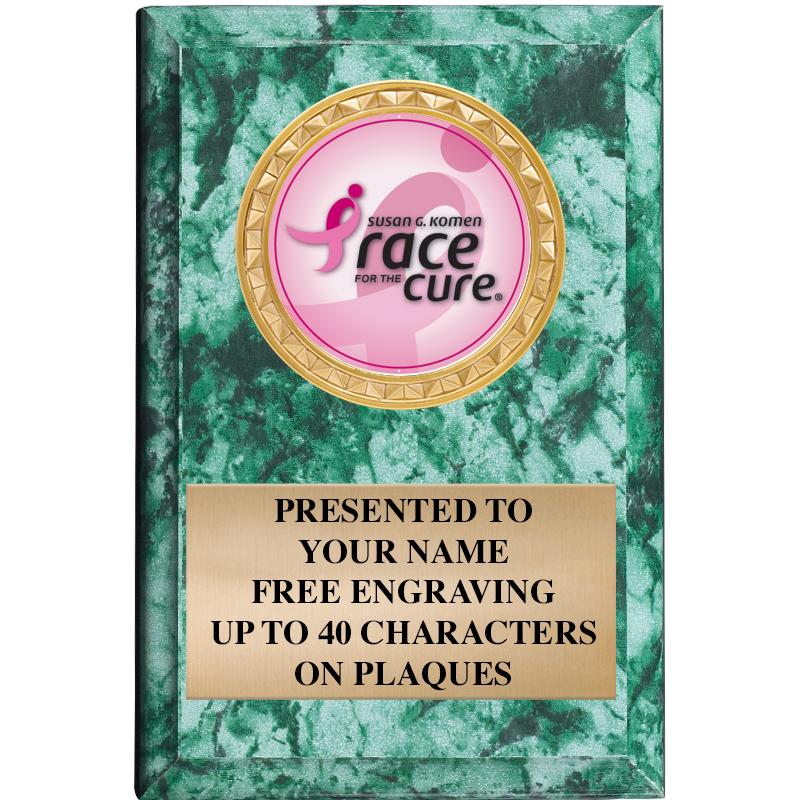 4" X 6" GREEN MBL INSERT PLQ